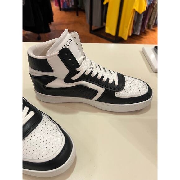 Celine CT-01 Z Black White Leather Trainer Sneaker Size 43 main image 6